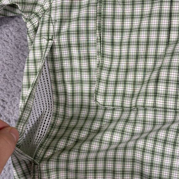 ExOfficio Green Plaid Quick Dry Outdoor Hiking Button Down Shirt Mens M - Picture 3 of 7